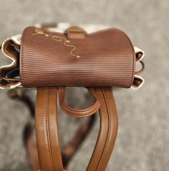 Loungefly Disney Winnie Pooh Character Cream & Brown Print Backpack - Picture 8 of 16